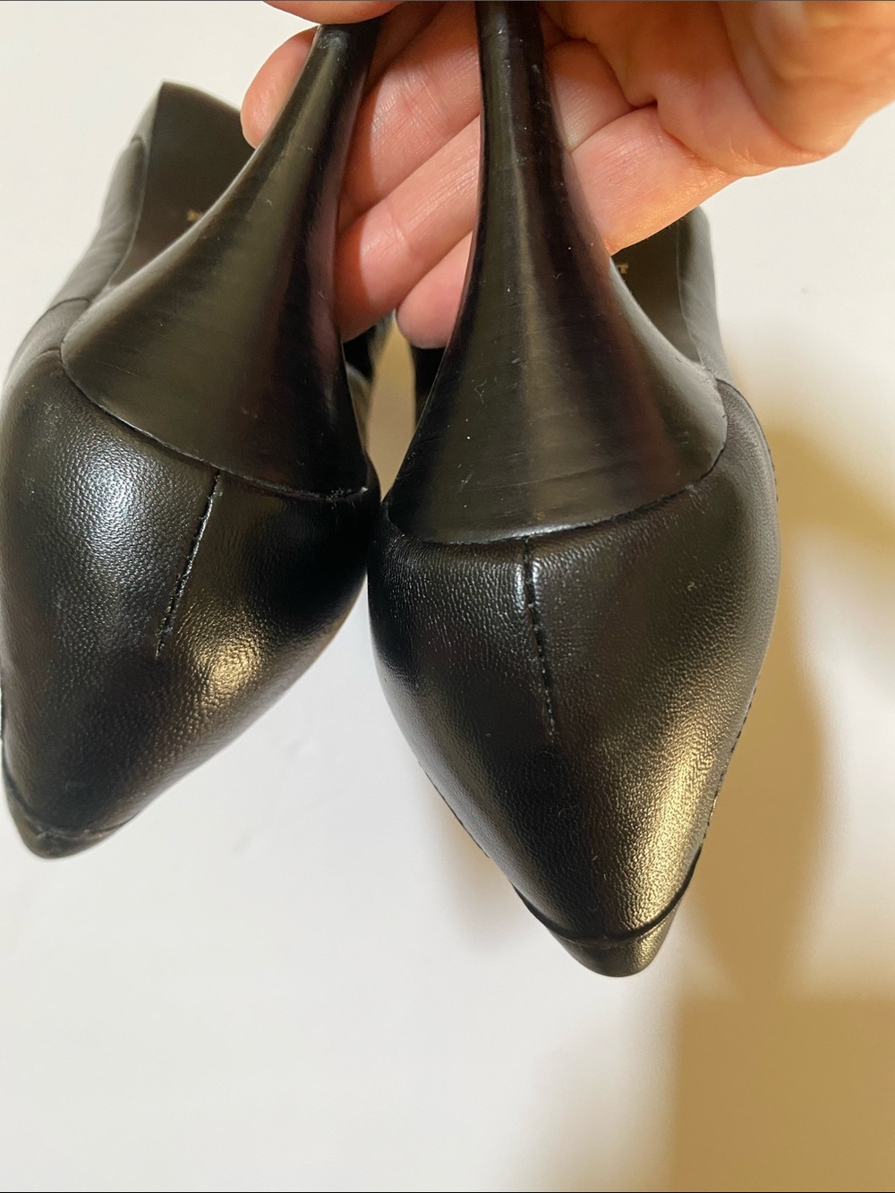 Nine West Black Leather Loafer-Style Platform Pumps - Picture 7 of 8